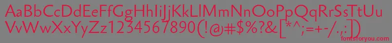 Sebastianlightucf Font – Red Fonts on Gray Background