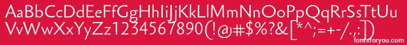 Sebastianlightucf Font – White Fonts on Red Background