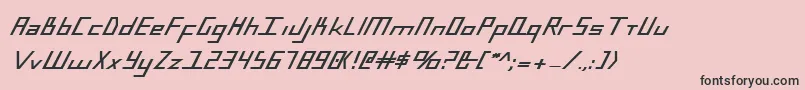 フォントBluejulyb – ピンクの背景に黒い文字