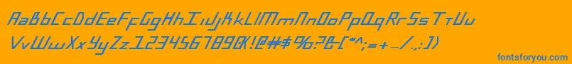 フォントBluejulyb – オレンジの背景に青い文字