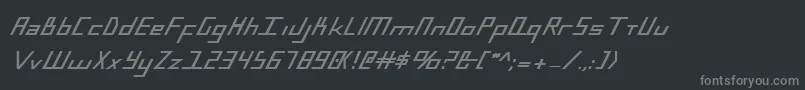 フォントBluejulyb – 黒い背景に灰色の文字