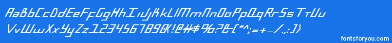 フォントBluejulyb – 青い背景に白い文字