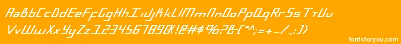 フォントBluejulyb – オレンジの背景に白い文字