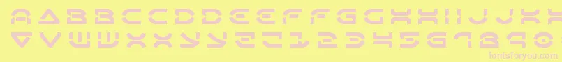 Oberondeuxtitle Font – Pink Fonts on Yellow Background