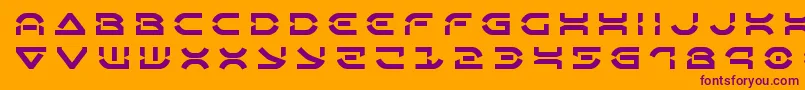 Oberondeuxtitle Font – Purple Fonts on Orange Background