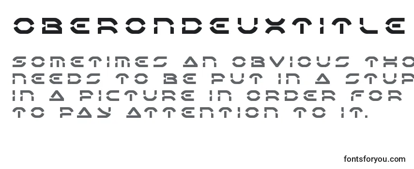 Oberondeuxtitle Font