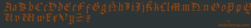 SatanasHumanumSalvator Font – Brown Fonts on Black Background