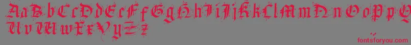 SatanasHumanumSalvator Font – Red Fonts on Gray Background