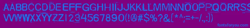 SkriikElectroMechanicalMachine Font – Blue Fonts on Purple Background