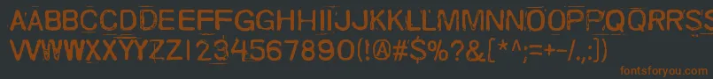 SkriikElectroMechanicalMachine Font – Brown Fonts on Black Background