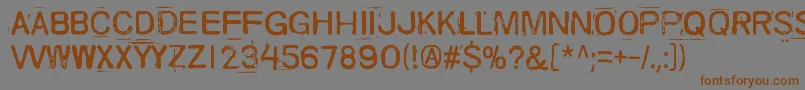 SkriikElectroMechanicalMachine Font – Brown Fonts on Gray Background