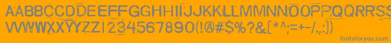 SkriikElectroMechanicalMachine Font – Gray Fonts on Orange Background