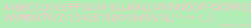 SkriikElectroMechanicalMachine Font – Pink Fonts on Green Background