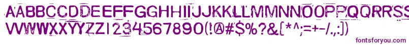 SkriikElectroMechanicalMachine Font – Purple Fonts on White Background