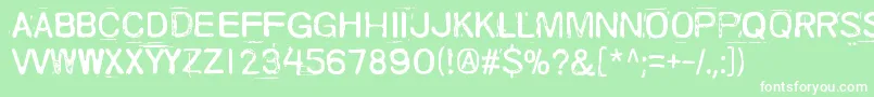 SkriikElectroMechanicalMachine Font – White Fonts on Green Background