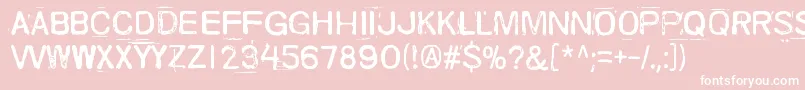 SkriikElectroMechanicalMachine Font – White Fonts on Pink Background