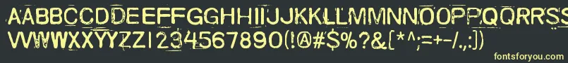 SkriikElectroMechanicalMachine Font – Yellow Fonts on Black Background