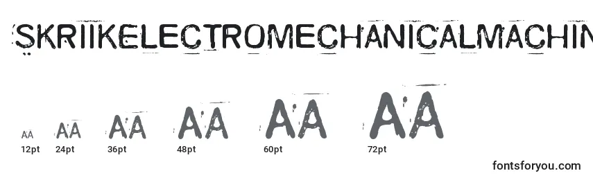 Размеры шрифта SkriikElectroMechanicalMachine
