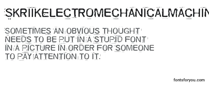 SkriikElectroMechanicalMachine Font