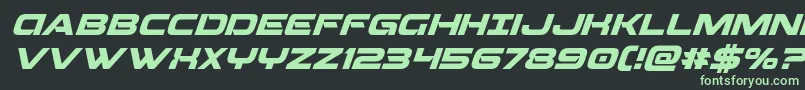 Beamweaponsuperital Font – Green Fonts on Black Background