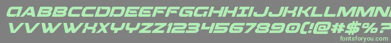 Beamweaponsuperital Font – Green Fonts on Gray Background