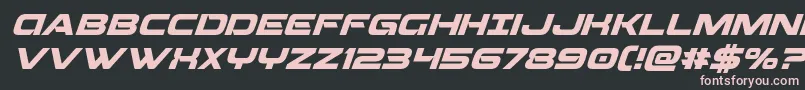 Beamweaponsuperital Font – Pink Fonts on Black Background