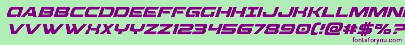 Beamweaponsuperital Font – Purple Fonts on Green Background