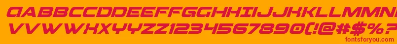 Beamweaponsuperital Font – Red Fonts on Orange Background