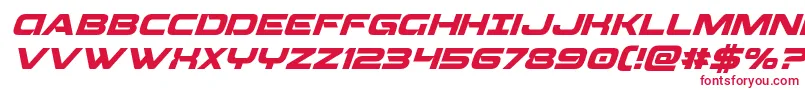 Beamweaponsuperital Font – Red Fonts on White Background
