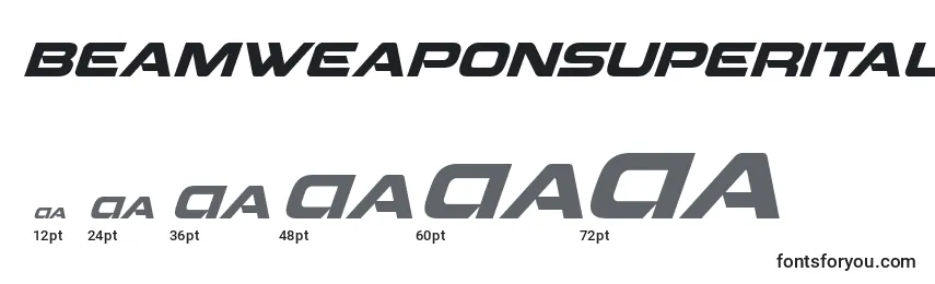 Beamweaponsuperital Font Sizes