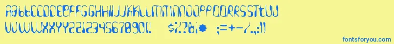 Hydrogenwhiskeygaunt Font – Blue Fonts on Yellow Background