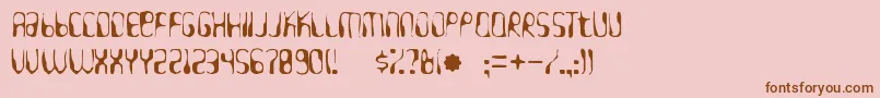 Hydrogenwhiskeygaunt Font – Brown Fonts on Pink Background