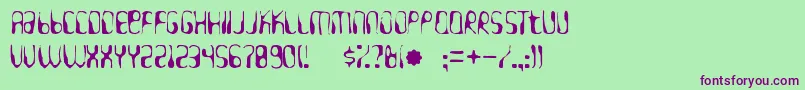 Hydrogenwhiskeygaunt Font – Purple Fonts on Green Background