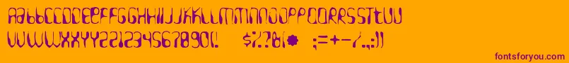 Hydrogenwhiskeygaunt-Schriftart – Violette Schriften auf orangefarbenem Hintergrund