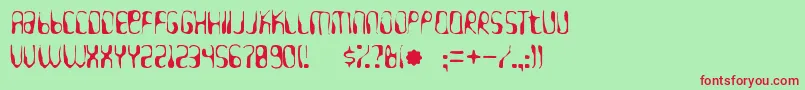 Hydrogenwhiskeygaunt Font – Red Fonts on Green Background