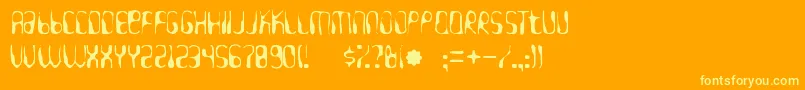 Шрифт Hydrogenwhiskeygaunt – жёлтые шрифты на оранжевом фоне