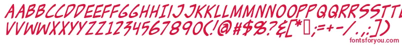 Zudji Font – Red Fonts on White Background