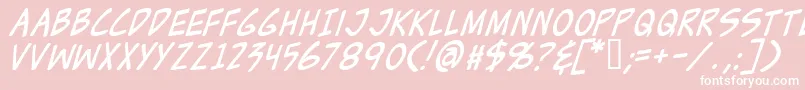 Zudji Font – White Fonts on Pink Background