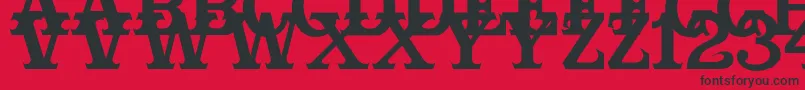 fuente Cabbagetownbook – Fuentes Negras Sobre Fondo Rojo