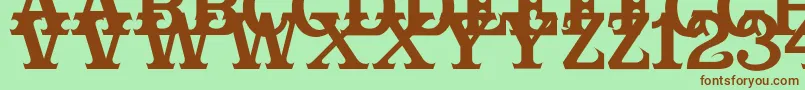 Cabbagetownbook Font – Brown Fonts on Green Background