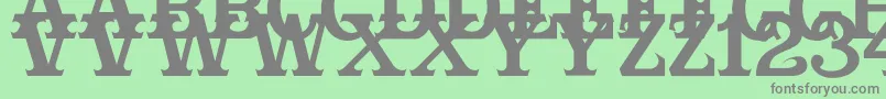 Lisätietoja Cabbagetownbook-fontista Cabbagetownbook-fontti – harmaat kirjasimet vihreällä taustalla
