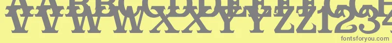 fuente Cabbagetownbook – Fuentes Grises Sobre Fondo Amarillo