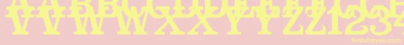 Cabbagetownbook Font – Yellow Fonts on Pink Background