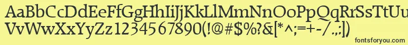 RaleighRegular Font – Black Fonts on Yellow Background