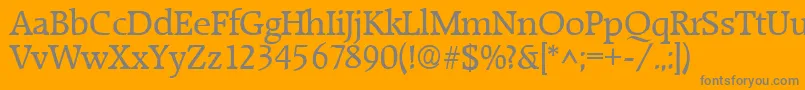 RaleighRegular Font – Gray Fonts on Orange Background