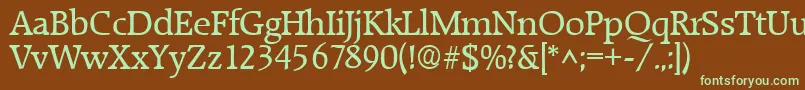 RaleighRegular Font – Green Fonts on Brown Background