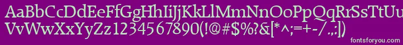 RaleighRegular Font – Green Fonts on Purple Background