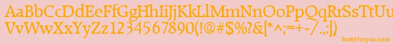 RaleighRegular Font – Orange Fonts on Pink Background