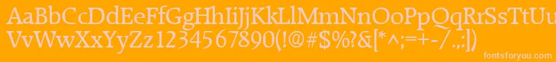 RaleighRegular Font – Pink Fonts on Orange Background