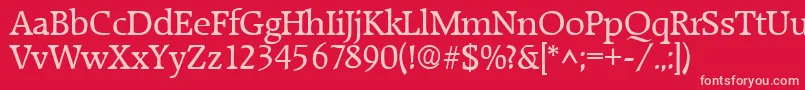 RaleighRegular Font – Pink Fonts on Red Background